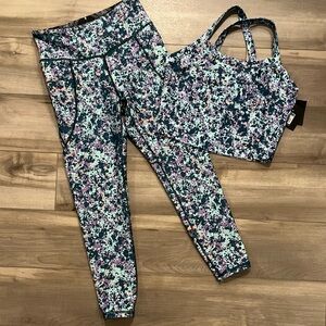 Marika Floral Print Activewear Set - Multicolor
